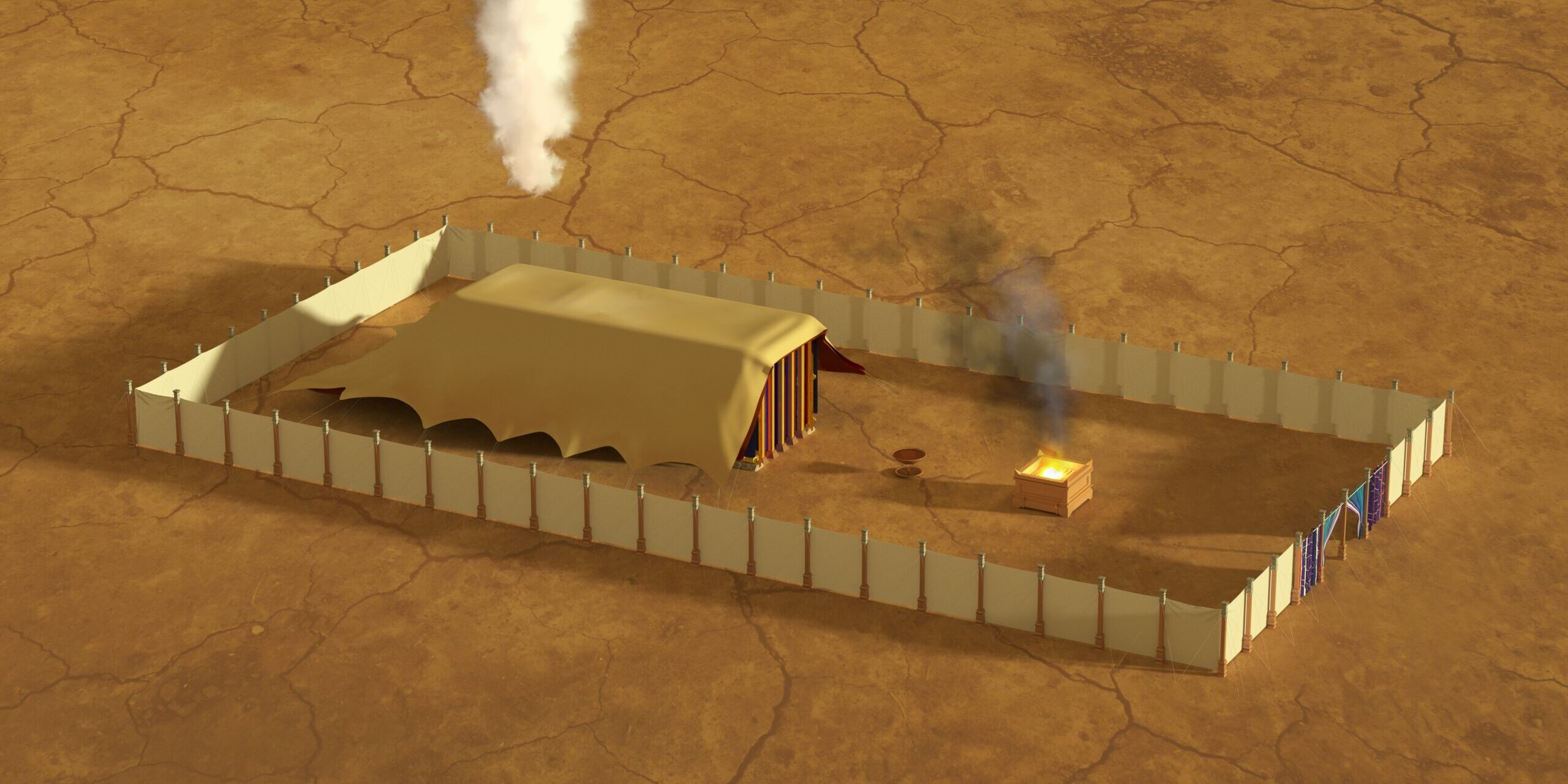 Sanctuary in the wilderness, covered, Bible imagery of Exodus 3d